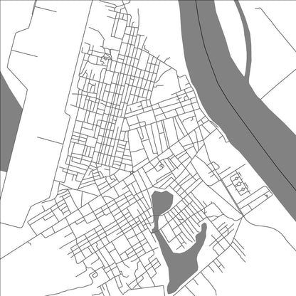 ROAD MAP OF OUESSO, CONGO BY MAPBAKES