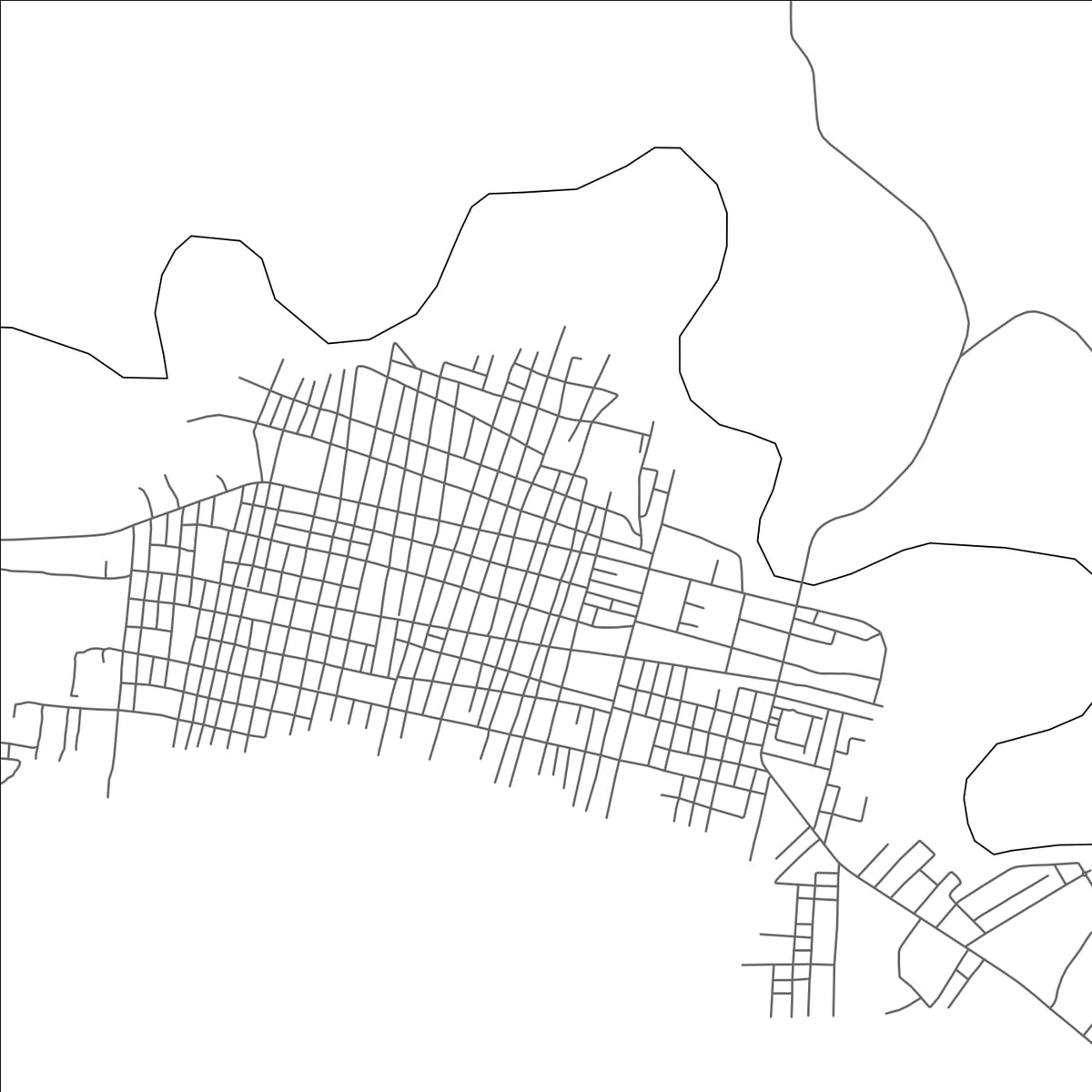 ROAD MAP OF OWANDO, CONGO BY MAPBAKES