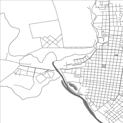 ROAD MAP OF MELO, URUGUAY BY MAPBAKES