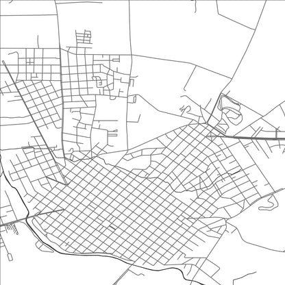 ROAD MAP OF MINAS, URUGUAY BY MAPBAKES