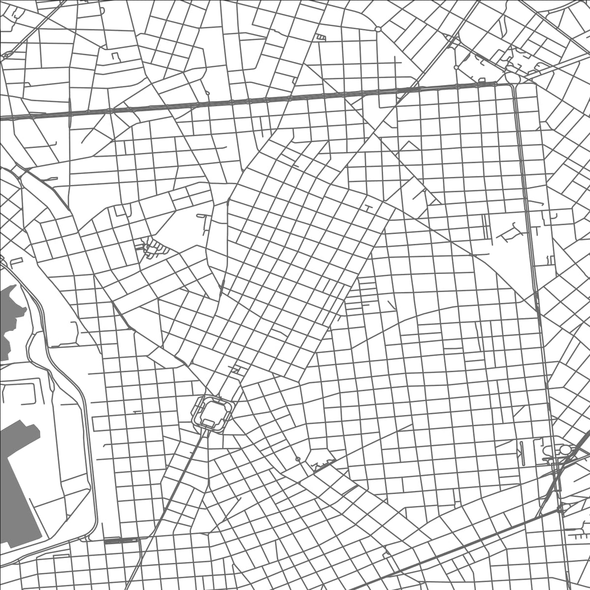 ROAD MAP OF MONTEVIDEO, URUGUAY BY MAPBAKES