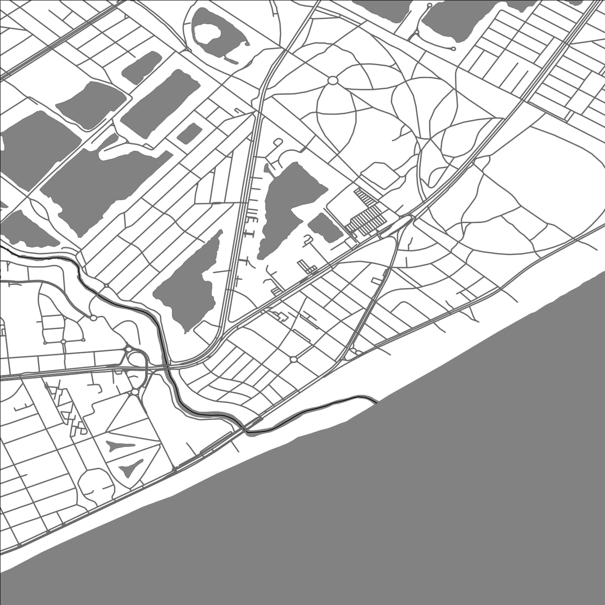 ROAD MAP OF PASO DE CARRASCO, URUGUAY BY MAPBAKES