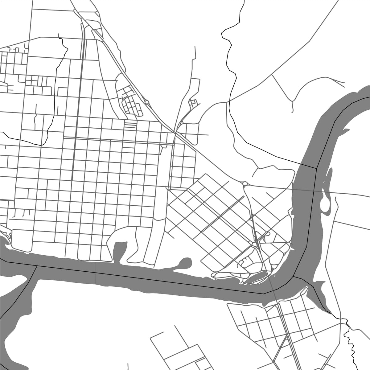 ROAD MAP OF PASO DE LOS TOROS, URUGUAY BY MAPBAKES