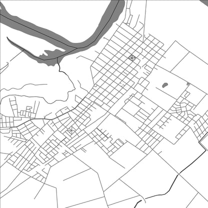 ROAD MAP OF RIO BRANCO, URUGUAY BY MAPBAKES