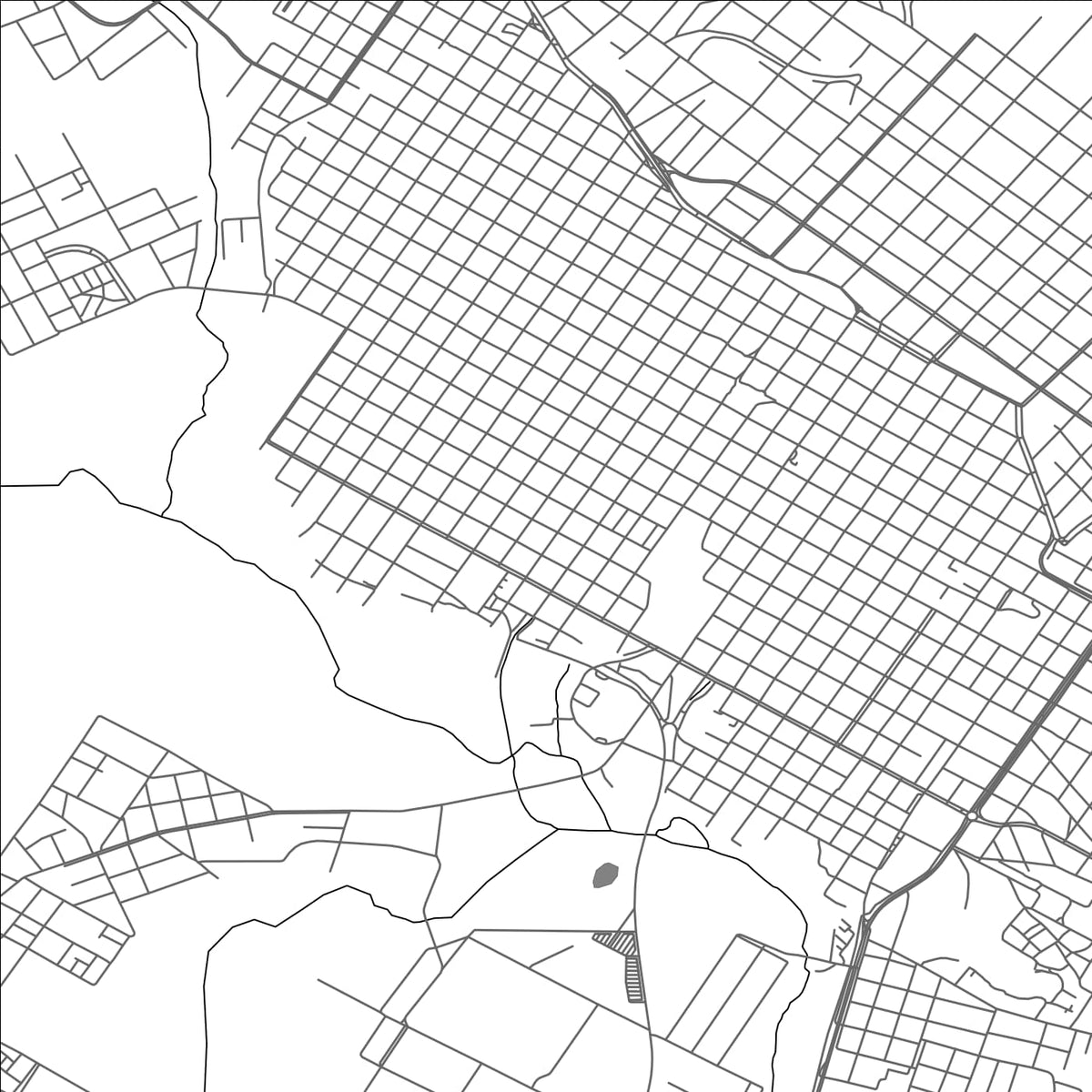 ROAD MAP OF RIVERA, URUGUAY BY MAPBAKES