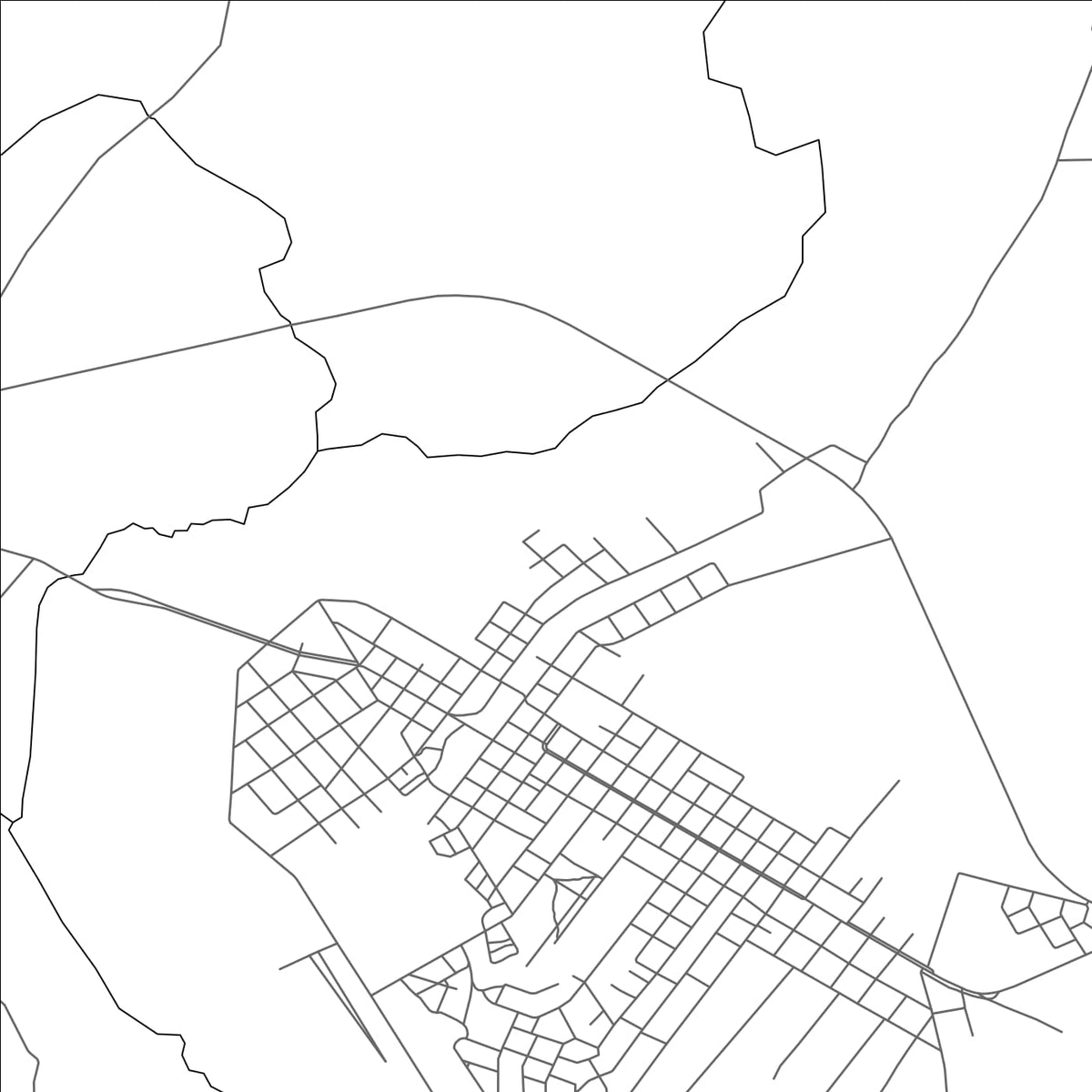 ROAD MAP OF TRANQUERAS, URUGUAY BY MAPBAKES