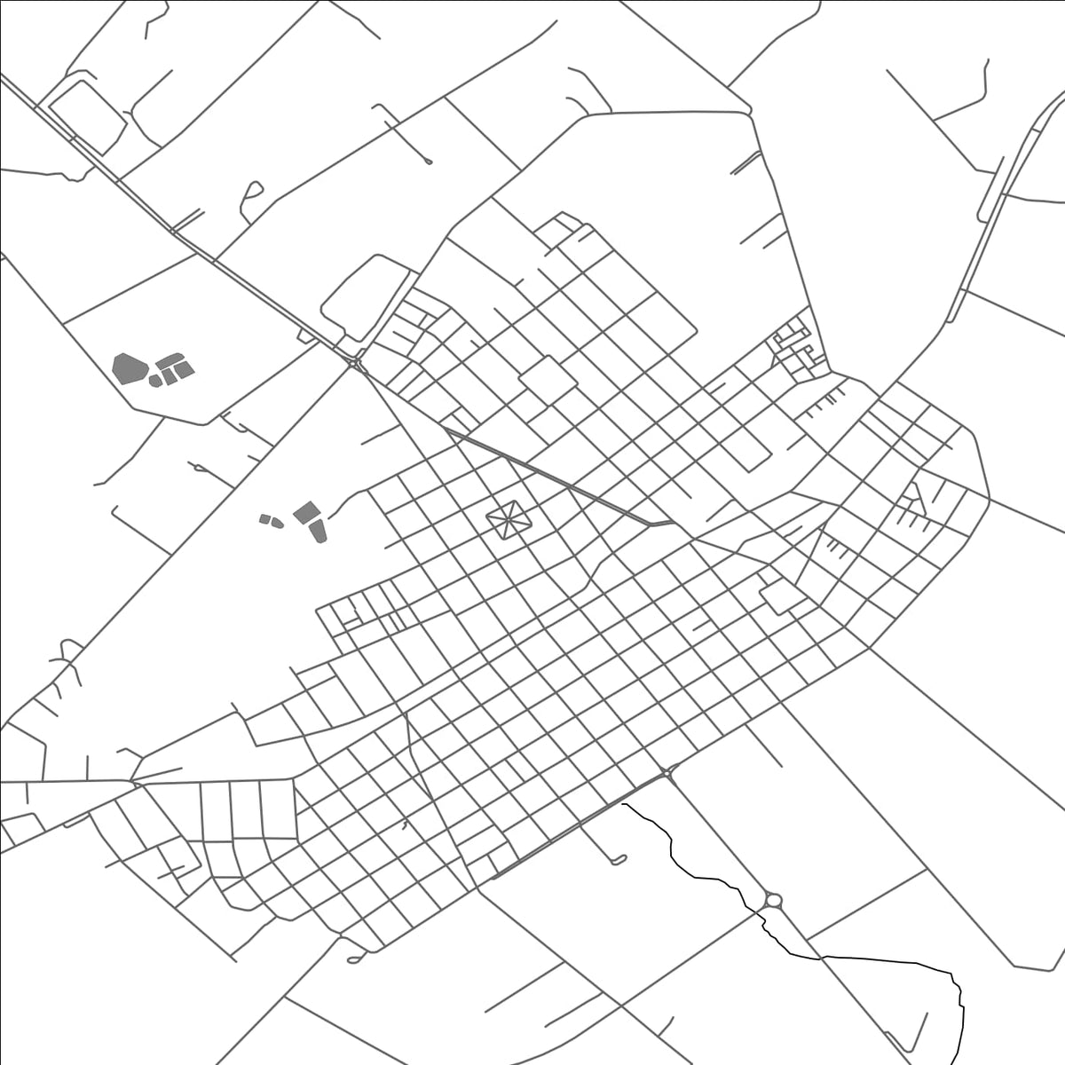 ROAD MAP OF YOUNG, URUGUAY BY MAPBAKES