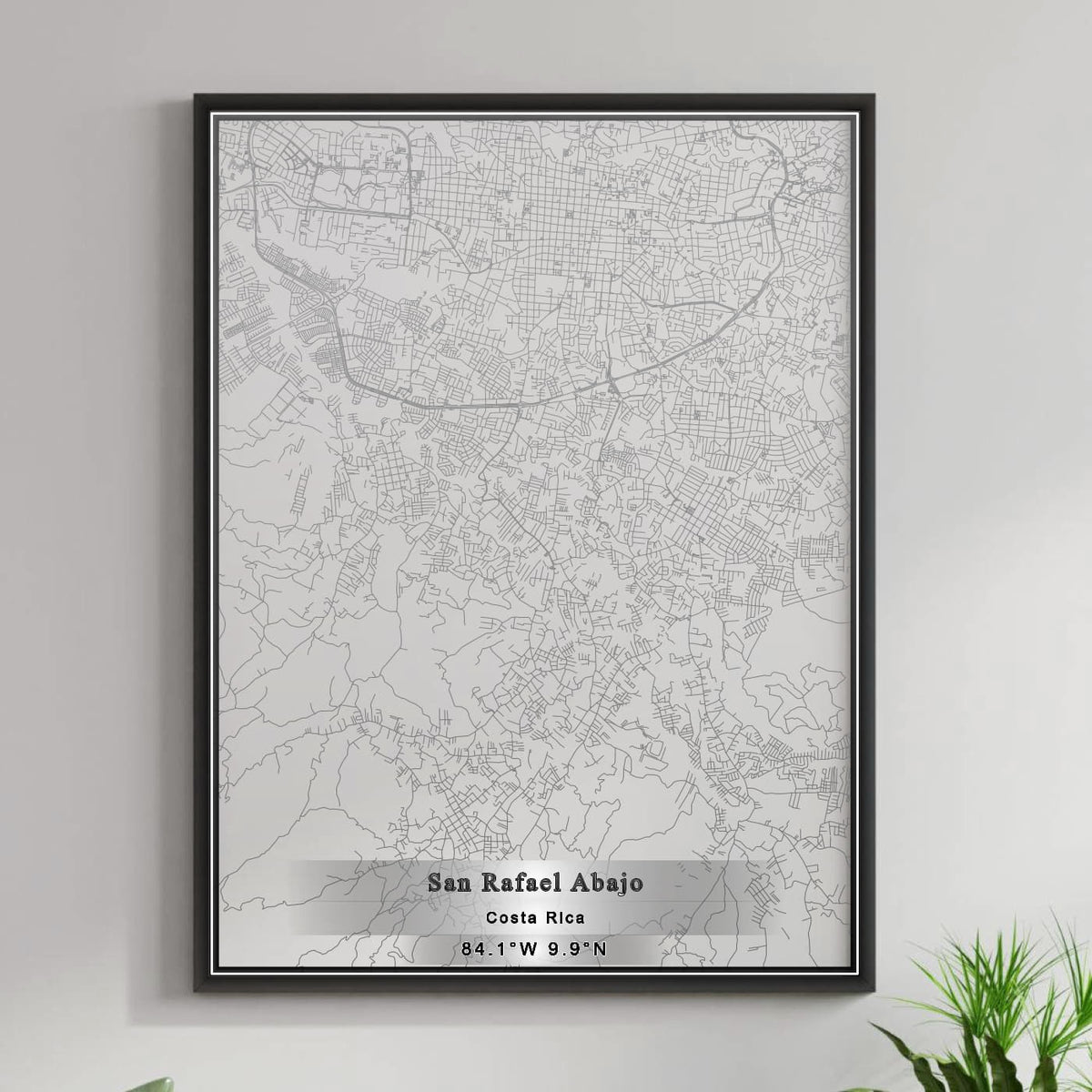 ROAD MAP OF SAN RAFAEL ABAJO, COSTA RICA BY MAPBAKES