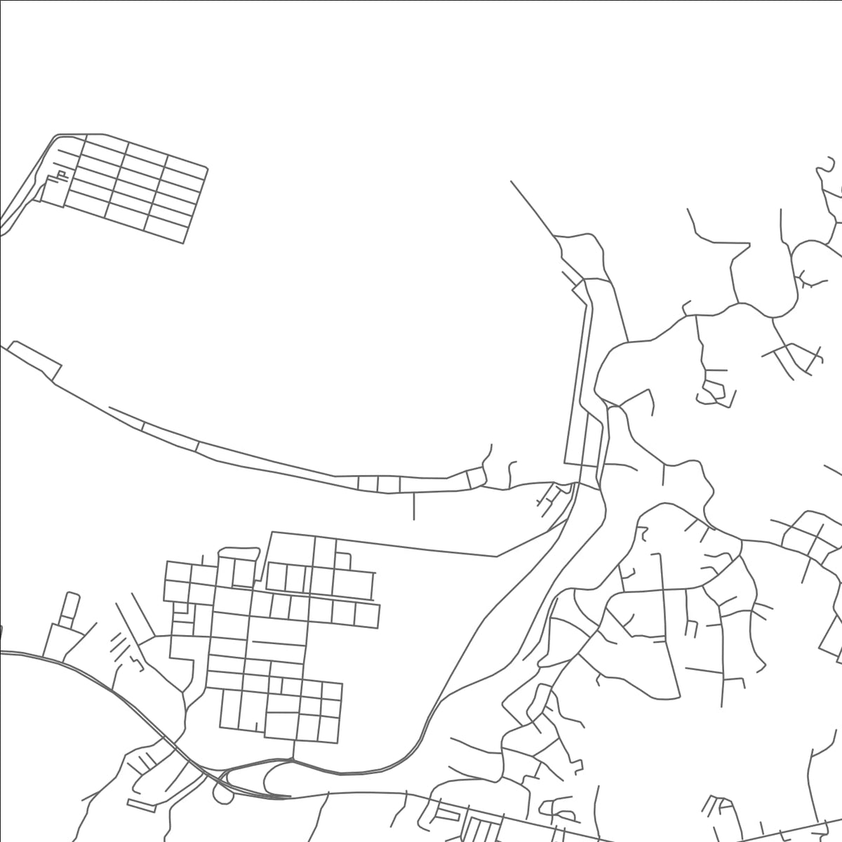 ROAD MAP OF PUERTO LIMÓN, COSTA RICA BY MAPBAKES