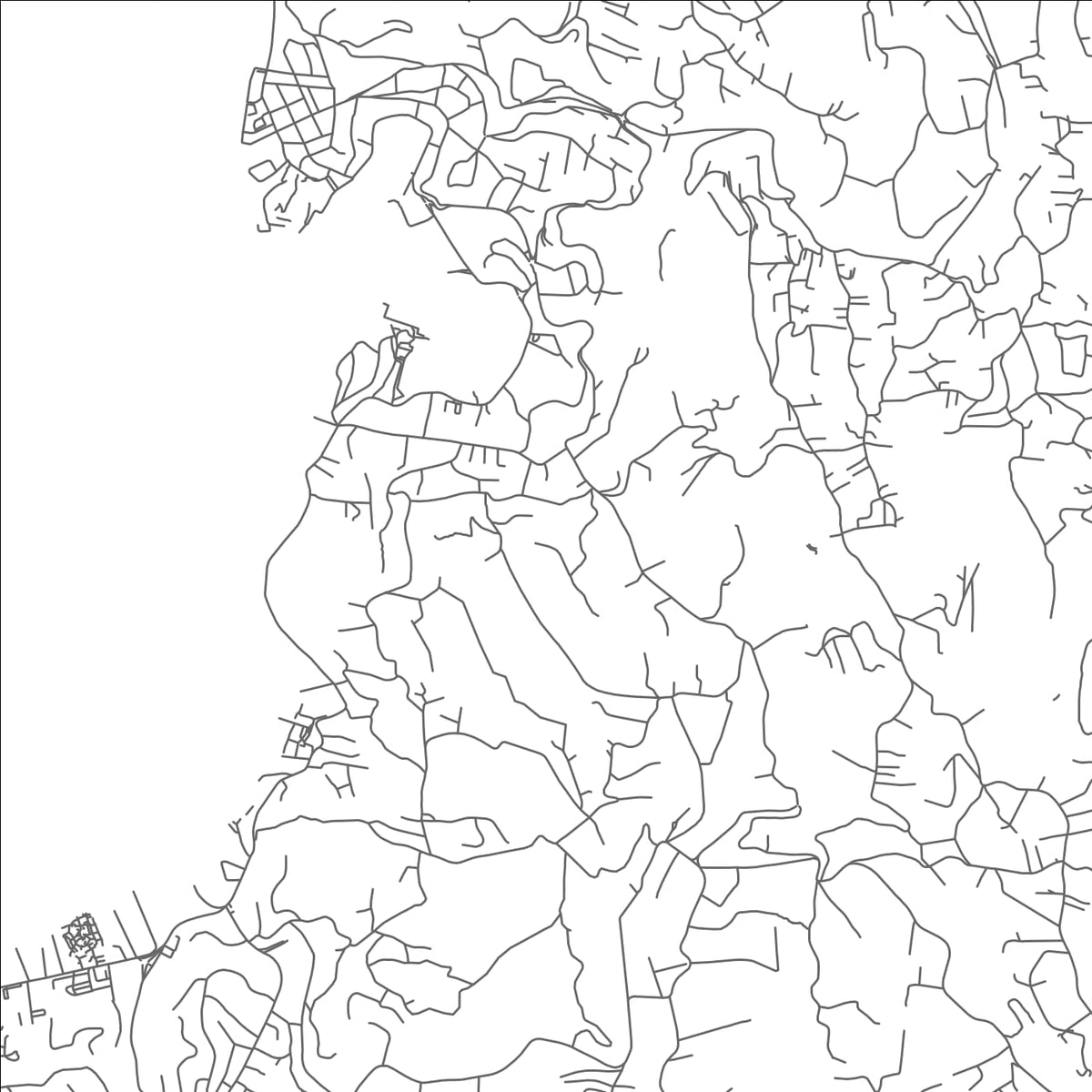 ROAD MAP OF CAFÉ, GRENADA BY MAPBAKES