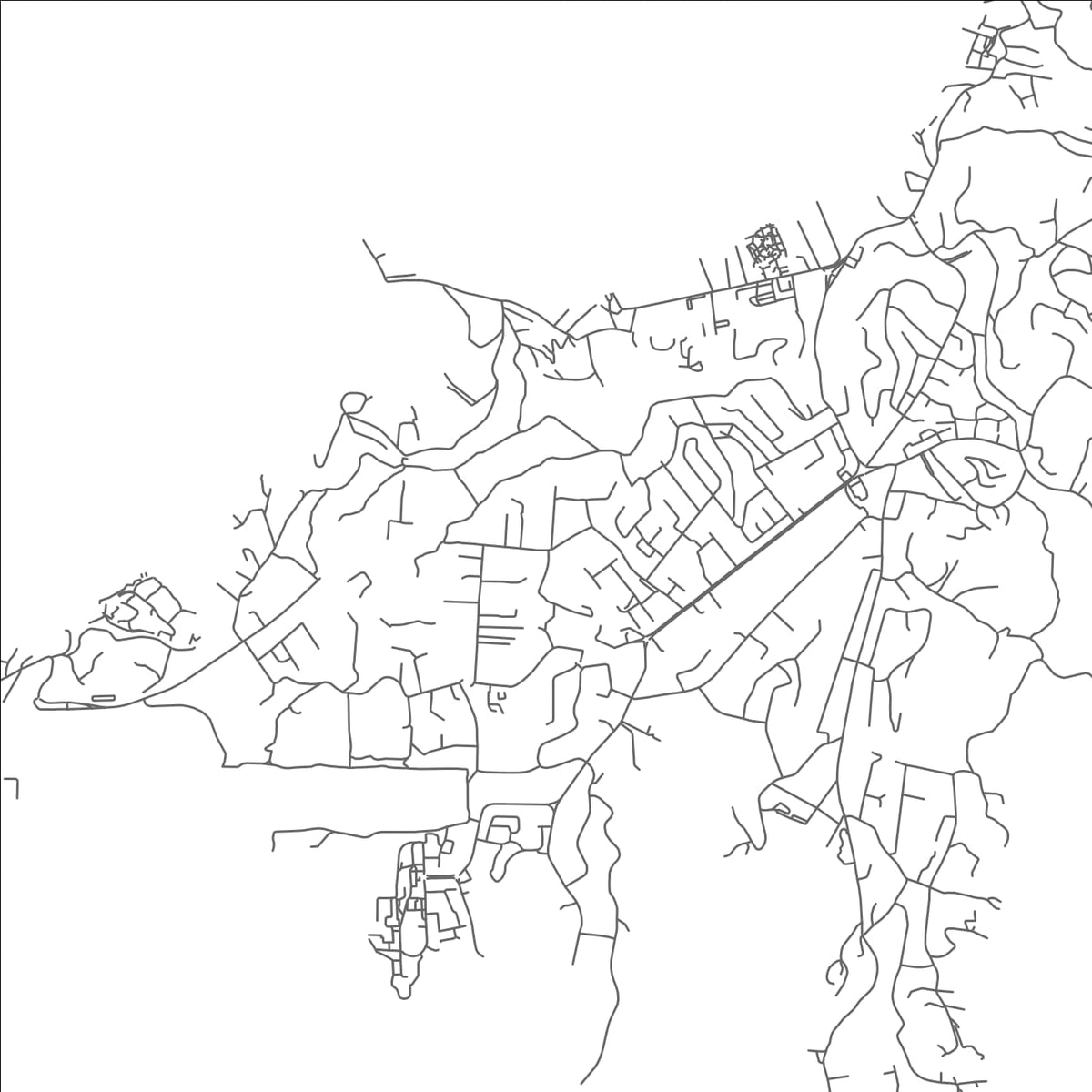 ROAD MAP OF FREQUENTE, GRENADA BY MAPBAKES