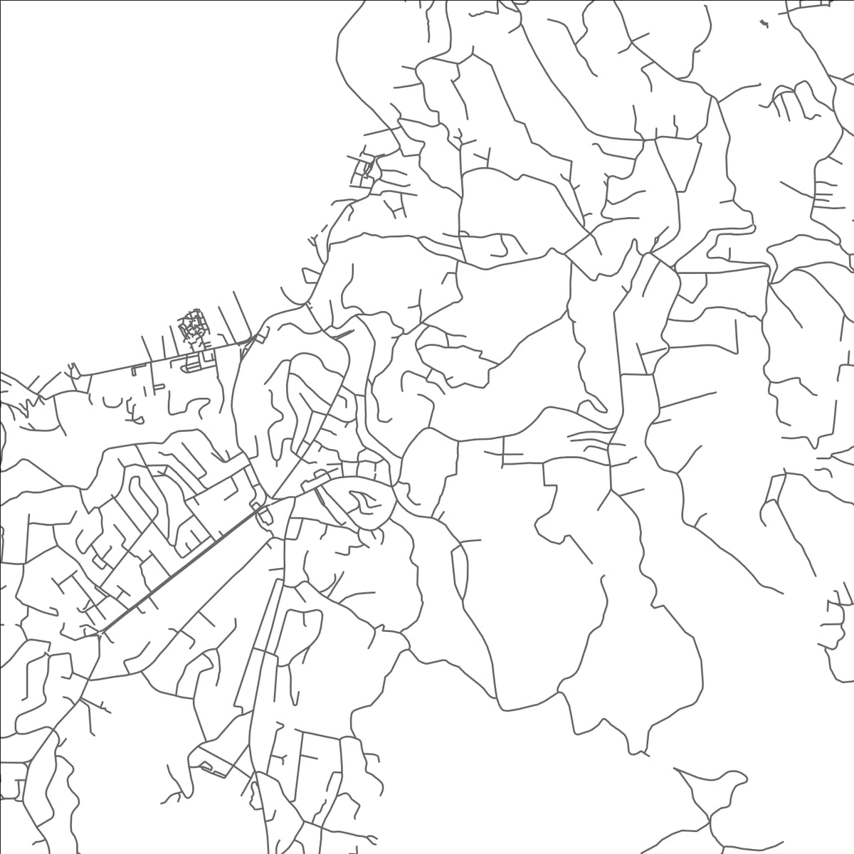 ROAD MAP OF PETIT BOUC, GRENADA BY MAPBAKES