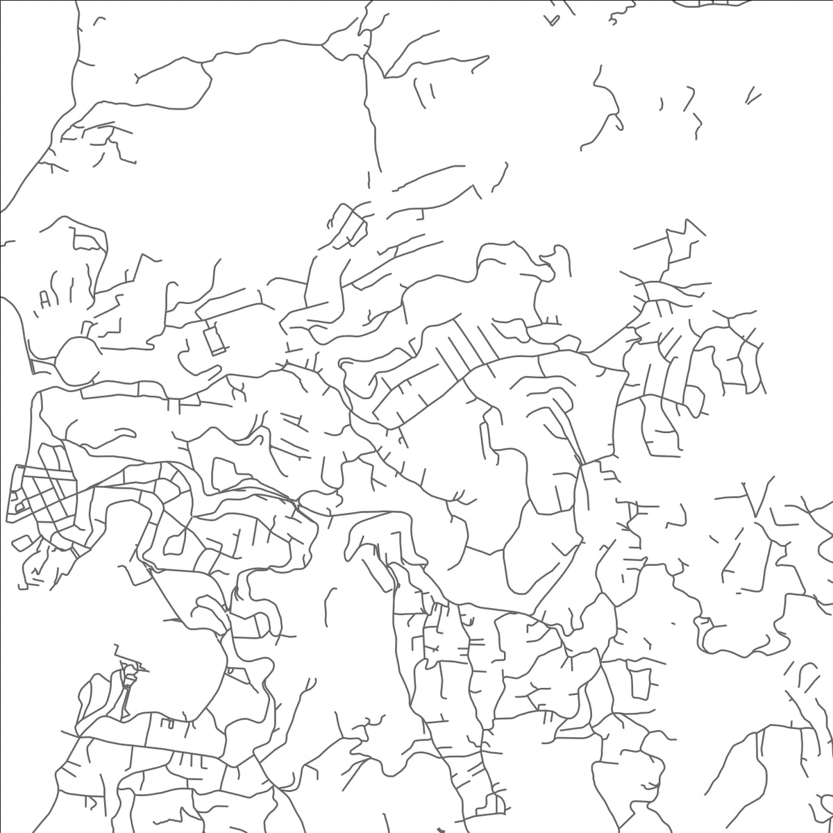 ROAD MAP OF TEMPÉ, GRENADA BY MAPBAKES
