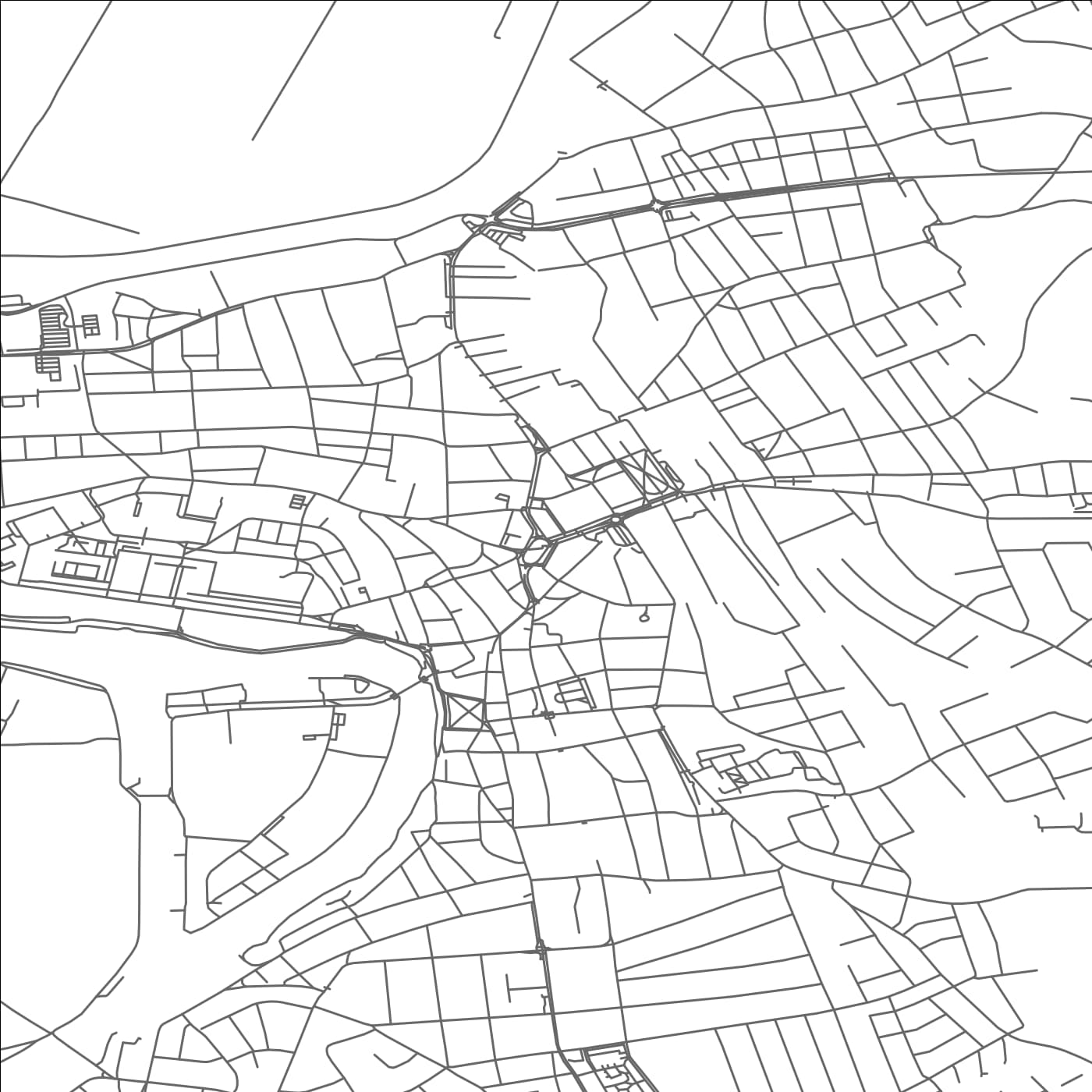 ROAD MAP OF BAJA, HUNGARY BY MAPBAKES