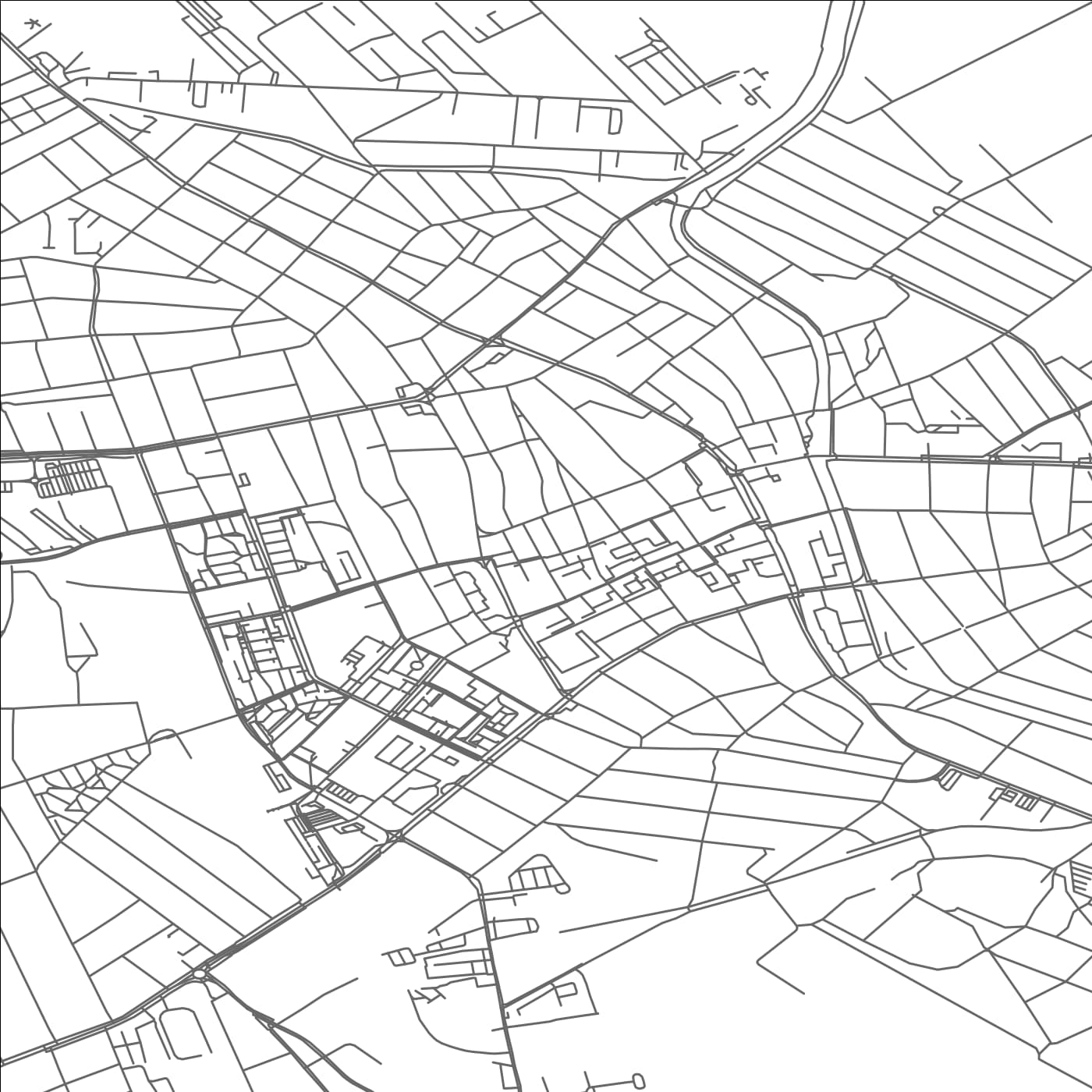 ROAD MAP OF BEKESCSABA, HUNGARY BY MAPBAKES