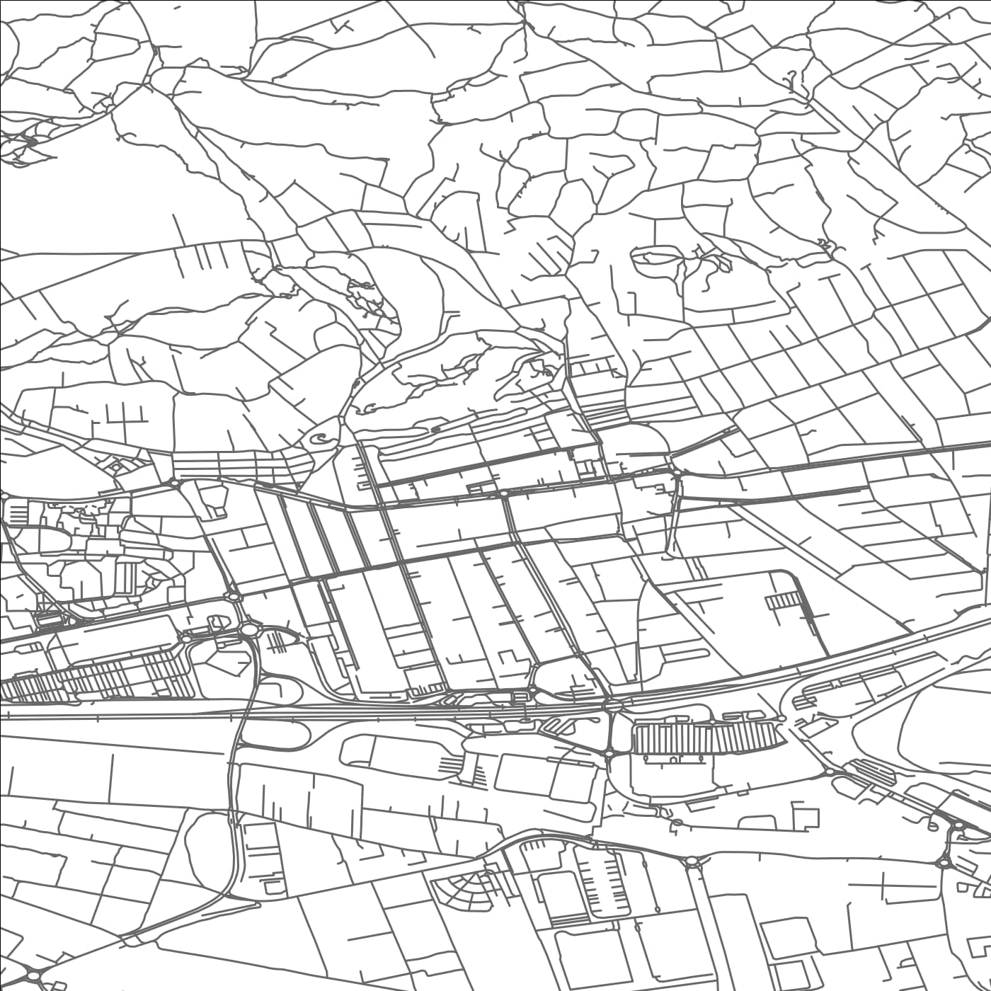 ROAD MAP OF BUDAORS, HUNGARY BY MAPBAKES