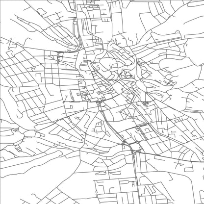 ROAD MAP OF EGER, HUNGARY BY MAPBAKES