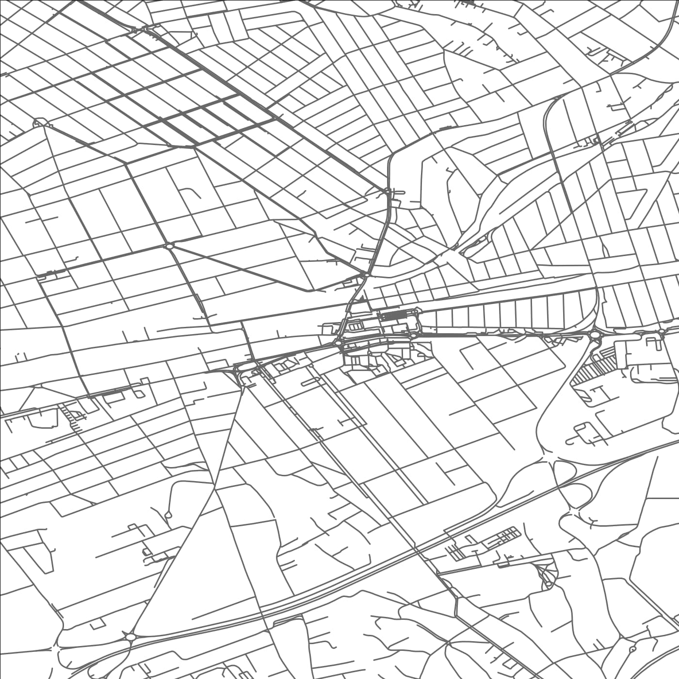 ROAD MAP OF ERD, HUNGARY BY MAPBAKES