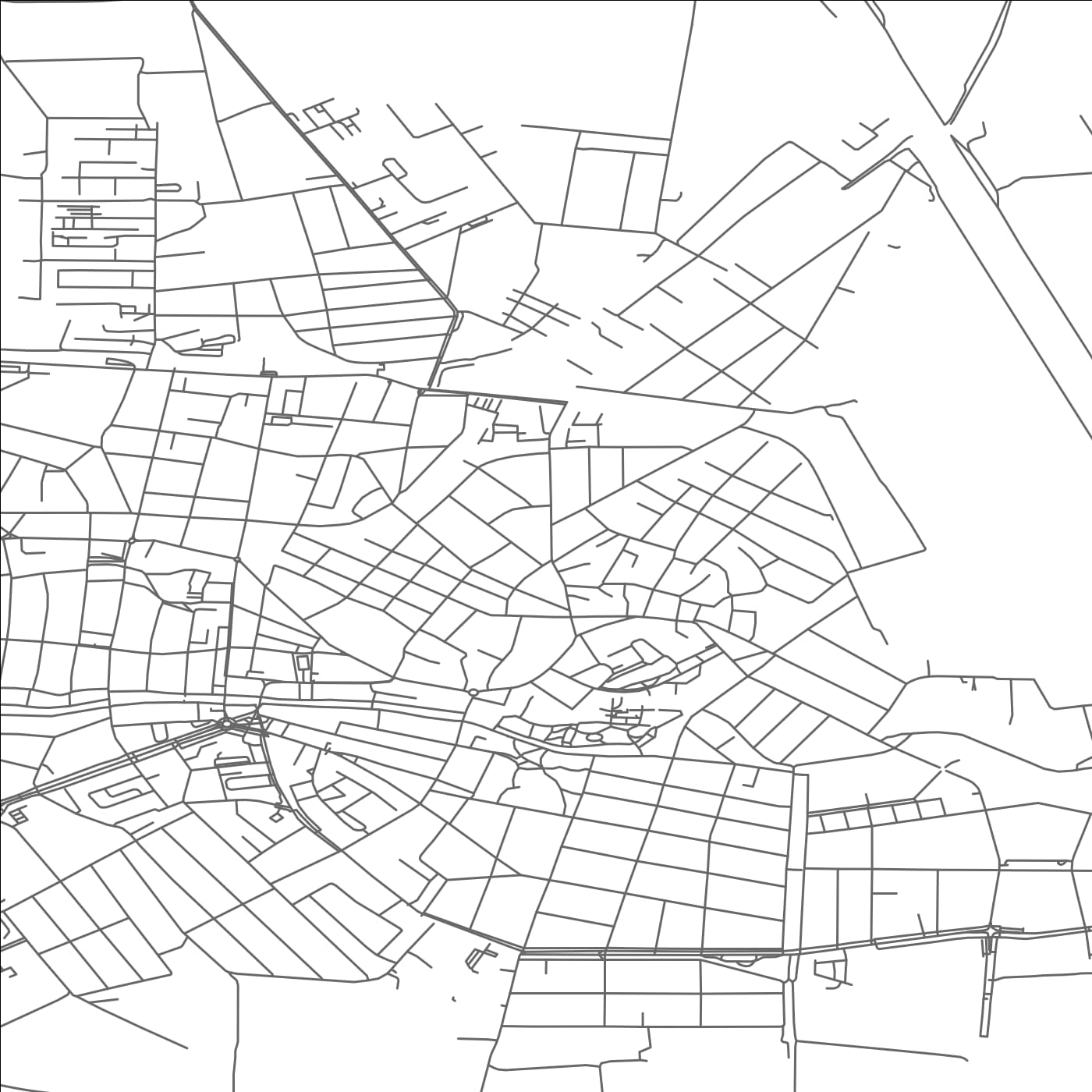 ROAD MAP OF GYULA, HUNGARY BY MAPBAKES