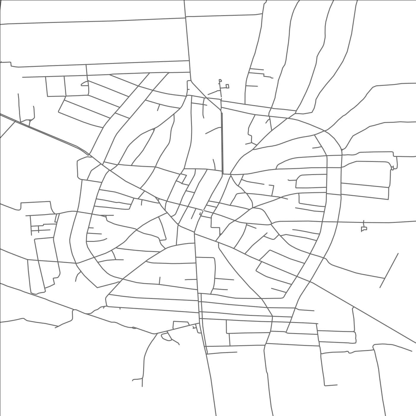 ROAD MAP OF HAJDUDOROG, HUNGARY BY MAPBAKES