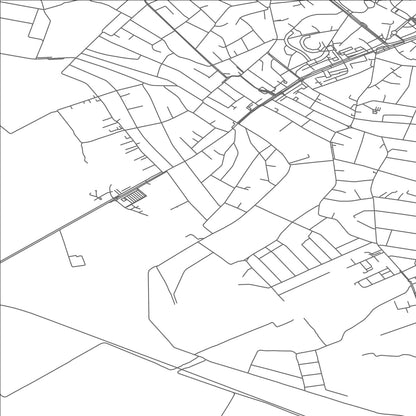 ROAD MAP OF HAJDUSZOBOSZLO, HUNGARY BY MAPBAKES