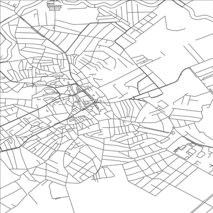 ROAD MAP OF JASZBERENY, HUNGARY BY MAPBAKES