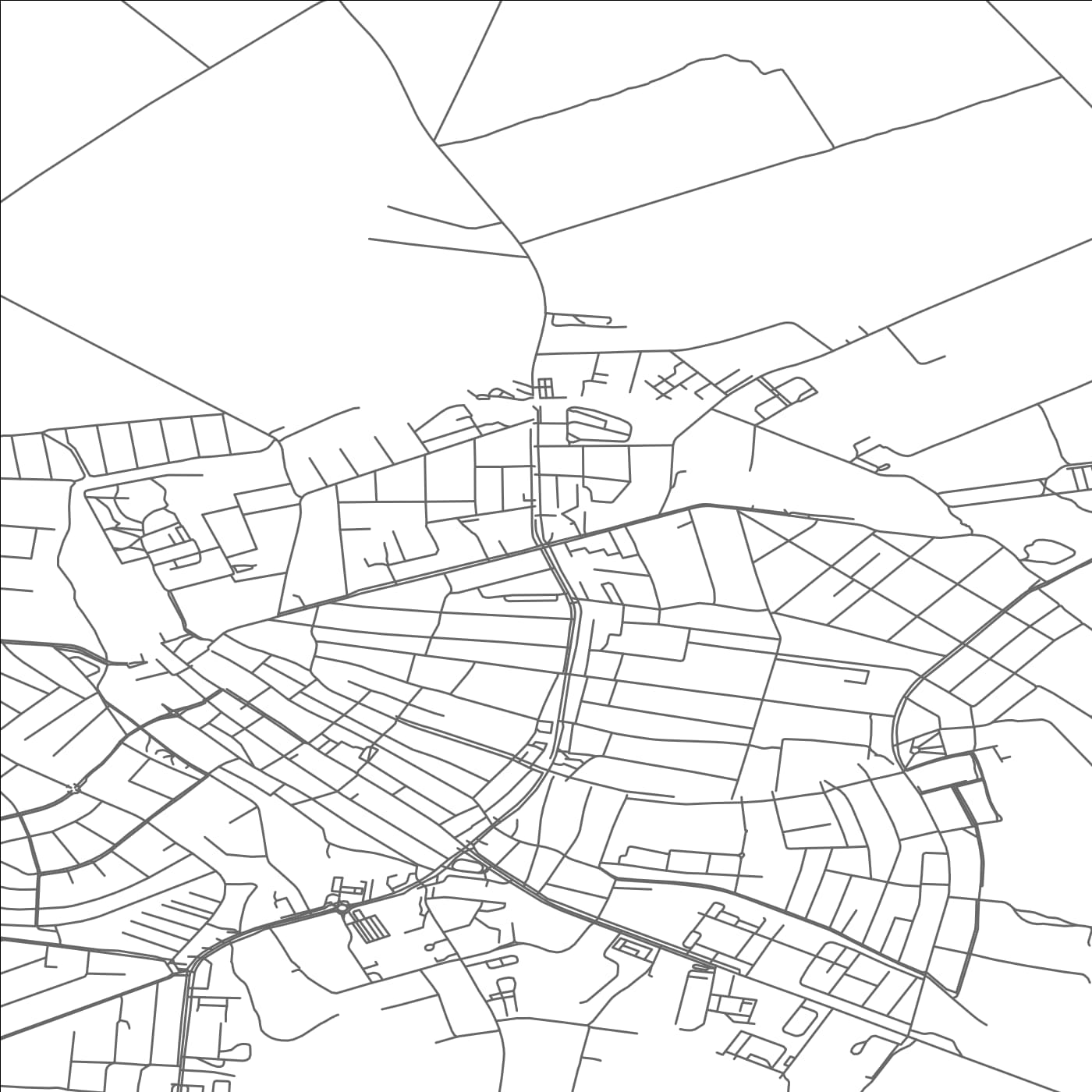 ROAD MAP OF KALOCSA, HUNGARY BY MAPBAKES