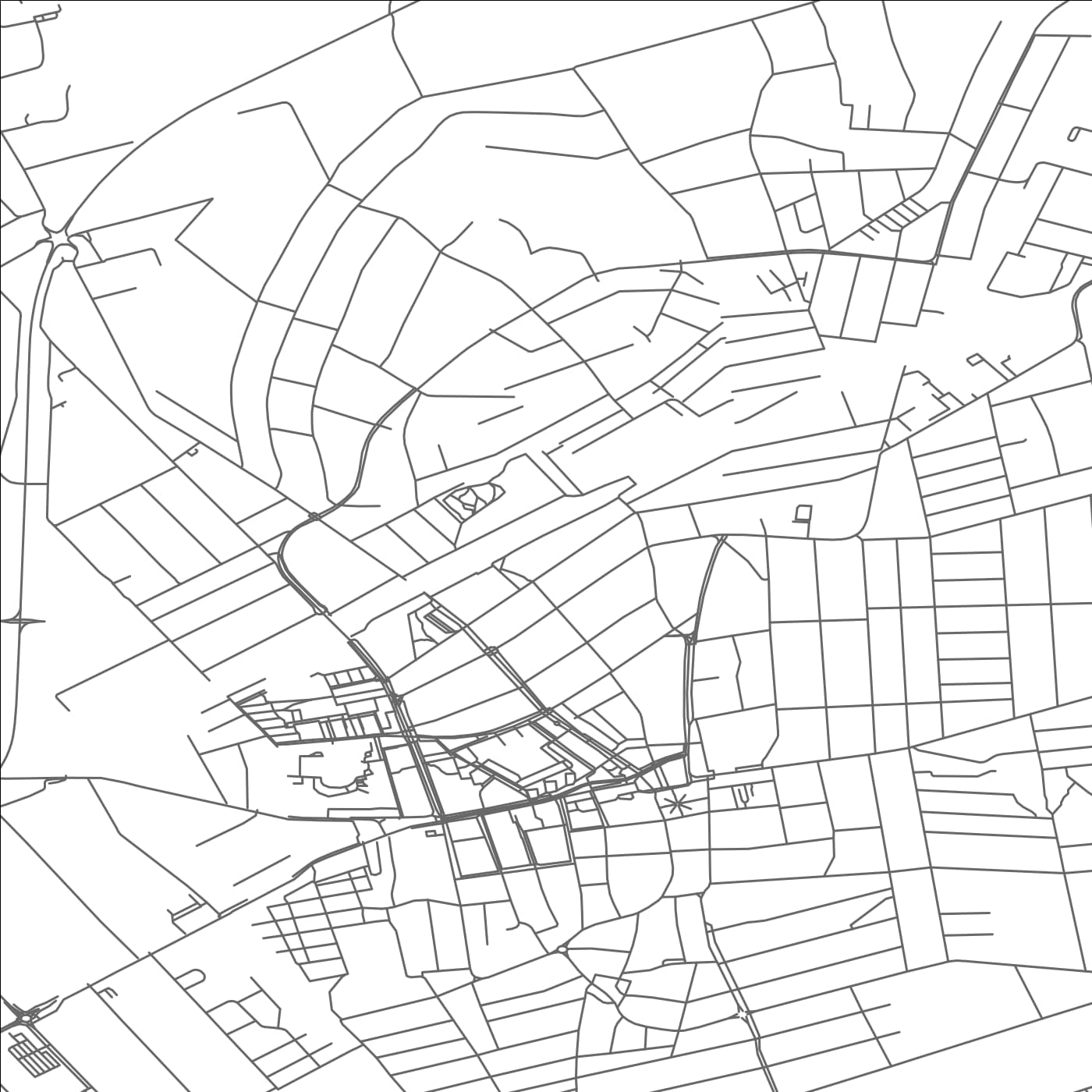 ROAD MAP OF OROSHAZA, HUNGARY BY MAPBAKES