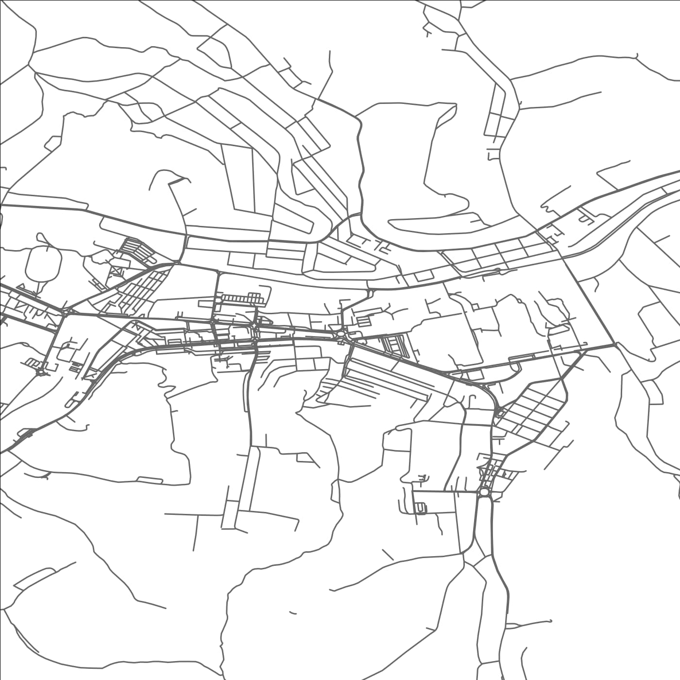 ROAD MAP OF OZD, HUNGARY BY MAPBAKES