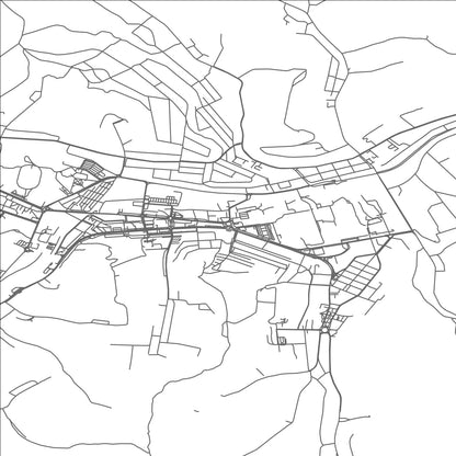 ROAD MAP OF OZD, HUNGARY BY MAPBAKES