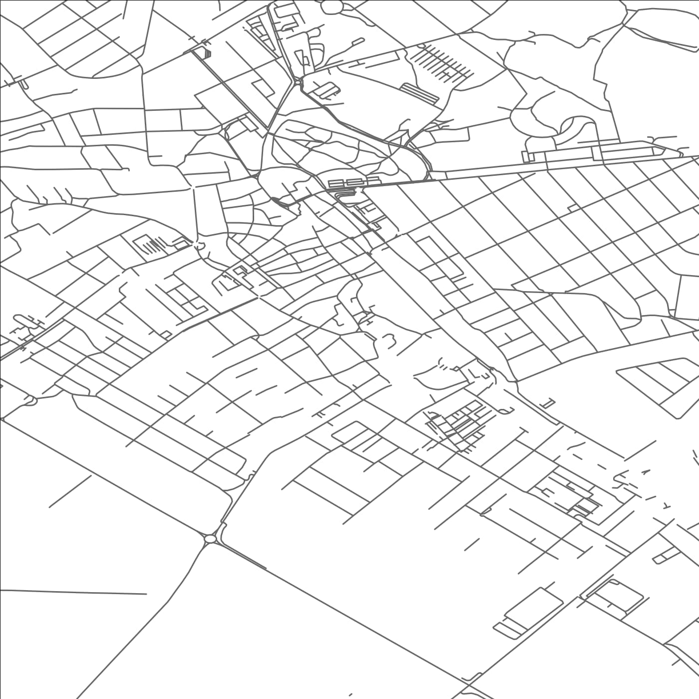 ROAD MAP OF PAPA, HUNGARY BY MAPBAKES