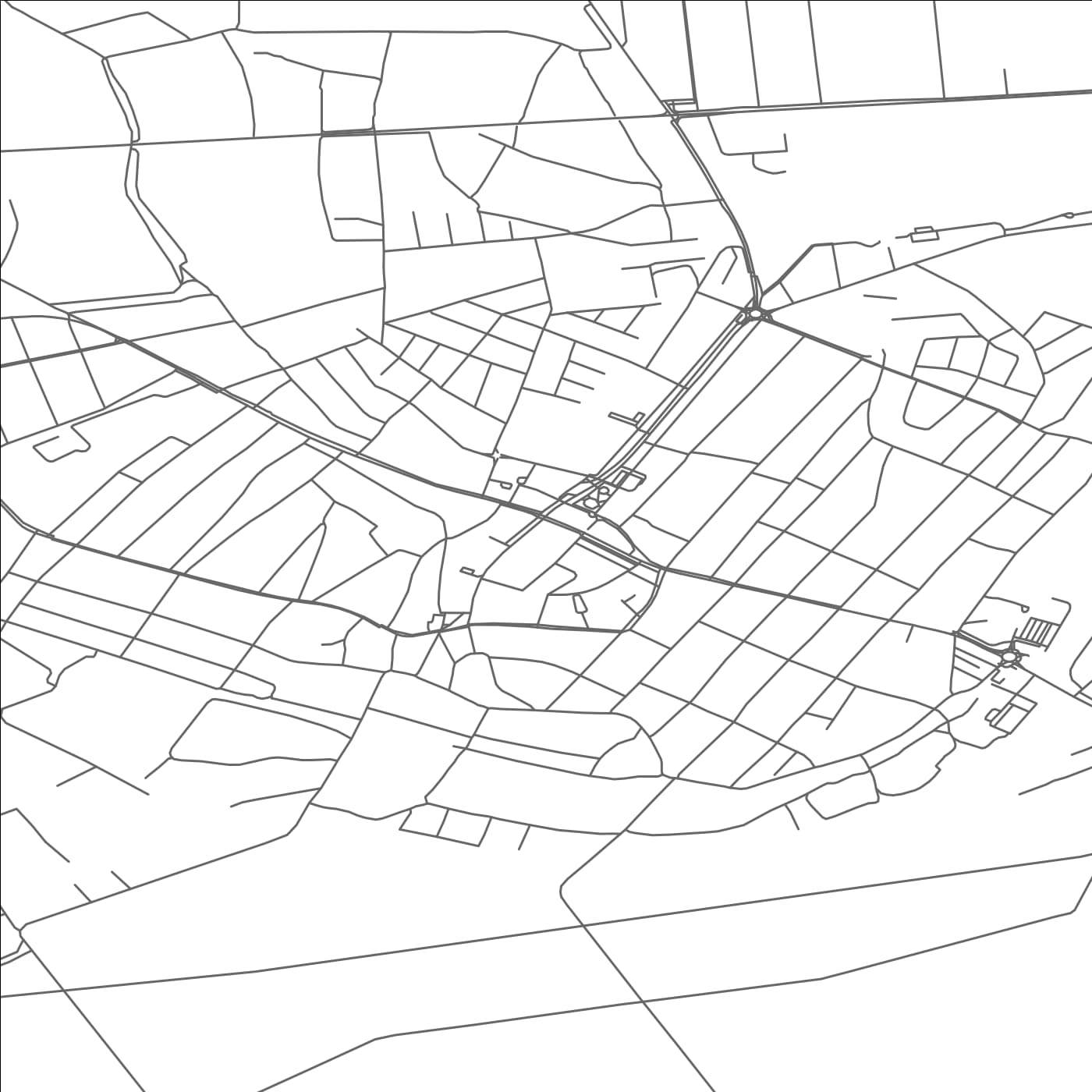 ROAD MAP OF PUSPOKLADANY, HUNGARY BY MAPBAKES