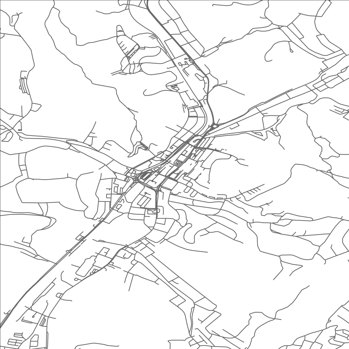 ROAD MAP OF SALGOTARJAN, HUNGARY BY MAPBAKES