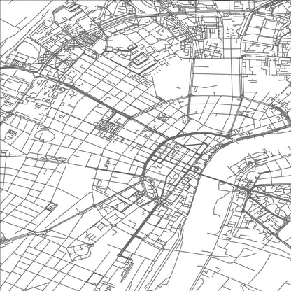 ROAD MAP OF SZEGED, HUNGARY BY MAPBAKES