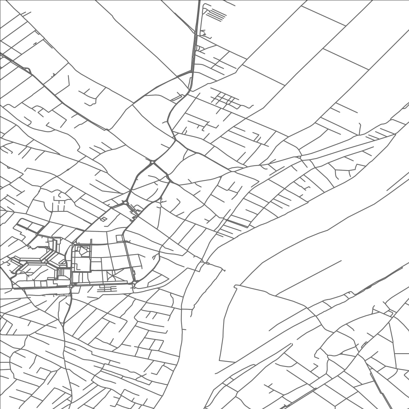 ROAD MAP OF SZIGETSZENTMIKLOS, HUNGARY BY MAPBAKES