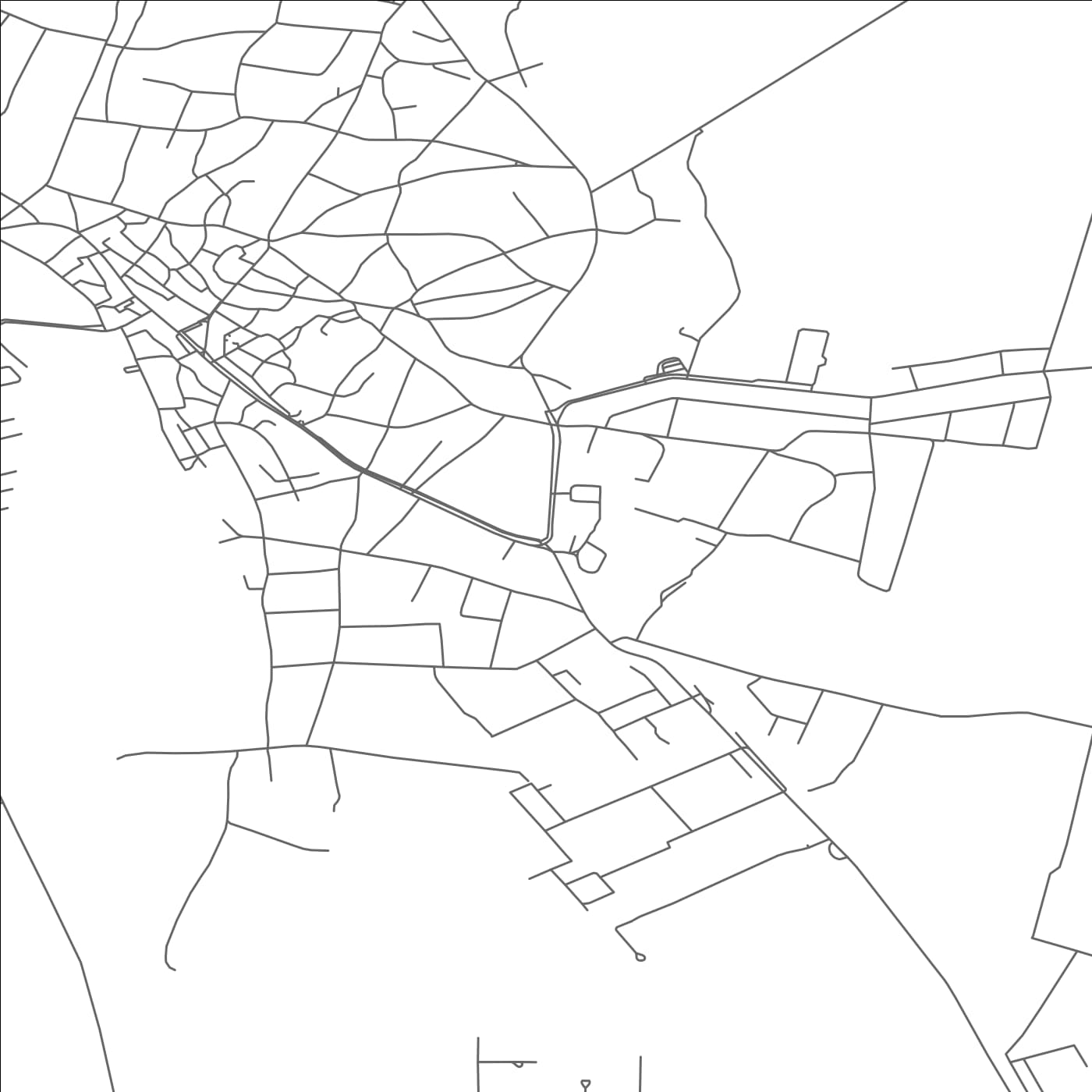 ROAD MAP OF TISZAVASVARI, HUNGARY BY MAPBAKES