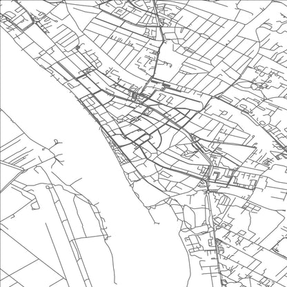 ROAD MAP OF VAC, HUNGARY BY MAPBAKES