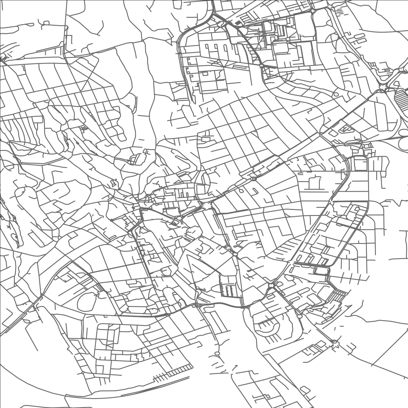 ROAD MAP OF VESZPREM, HUNGARY BY MAPBAKES