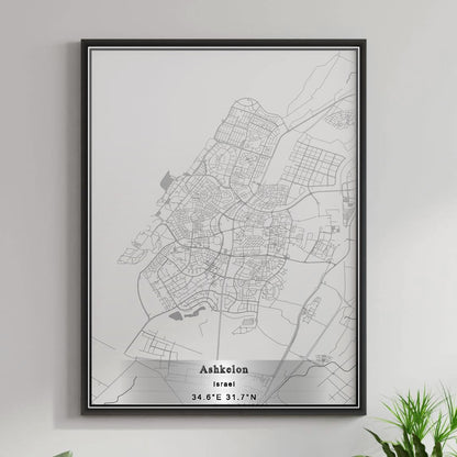 ROAD MAP OF ASHKELON, ISRAEL BY MAPBAKES
