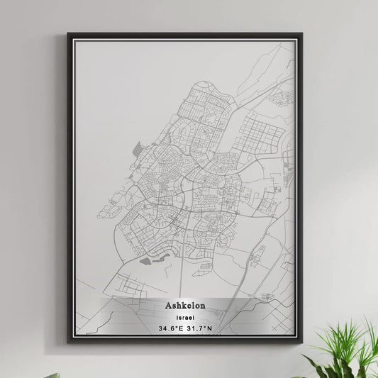 ROAD MAP OF ASHKELON, ISRAEL BY MAPBAKES
