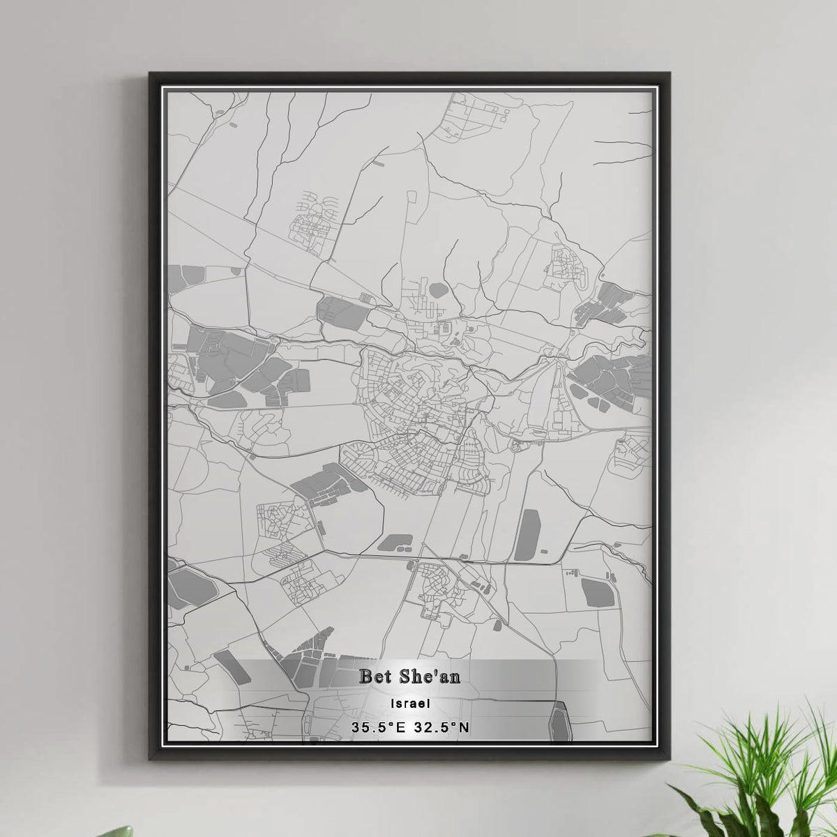 ROAD MAP OF BET SHE’AN, ISRAEL BY MAPBAKES