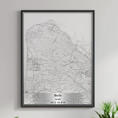 ROAD MAP OF HAIFA, ISRAEL BY MAPBAKES