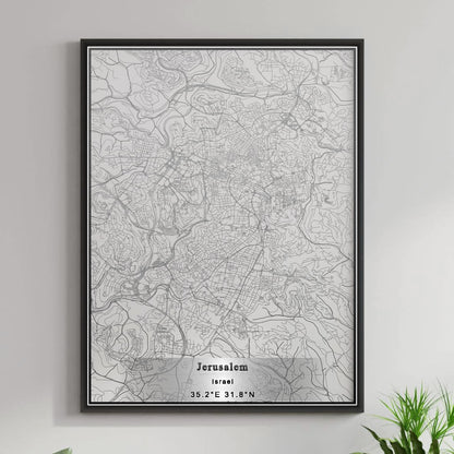 ROAD MAP OF JERUSALEM, ISRAEL BY MAPBAKES