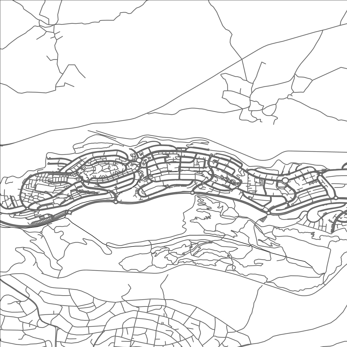 ROAD MAP OF ARIEL, ISRAEL BY MAPBAKES