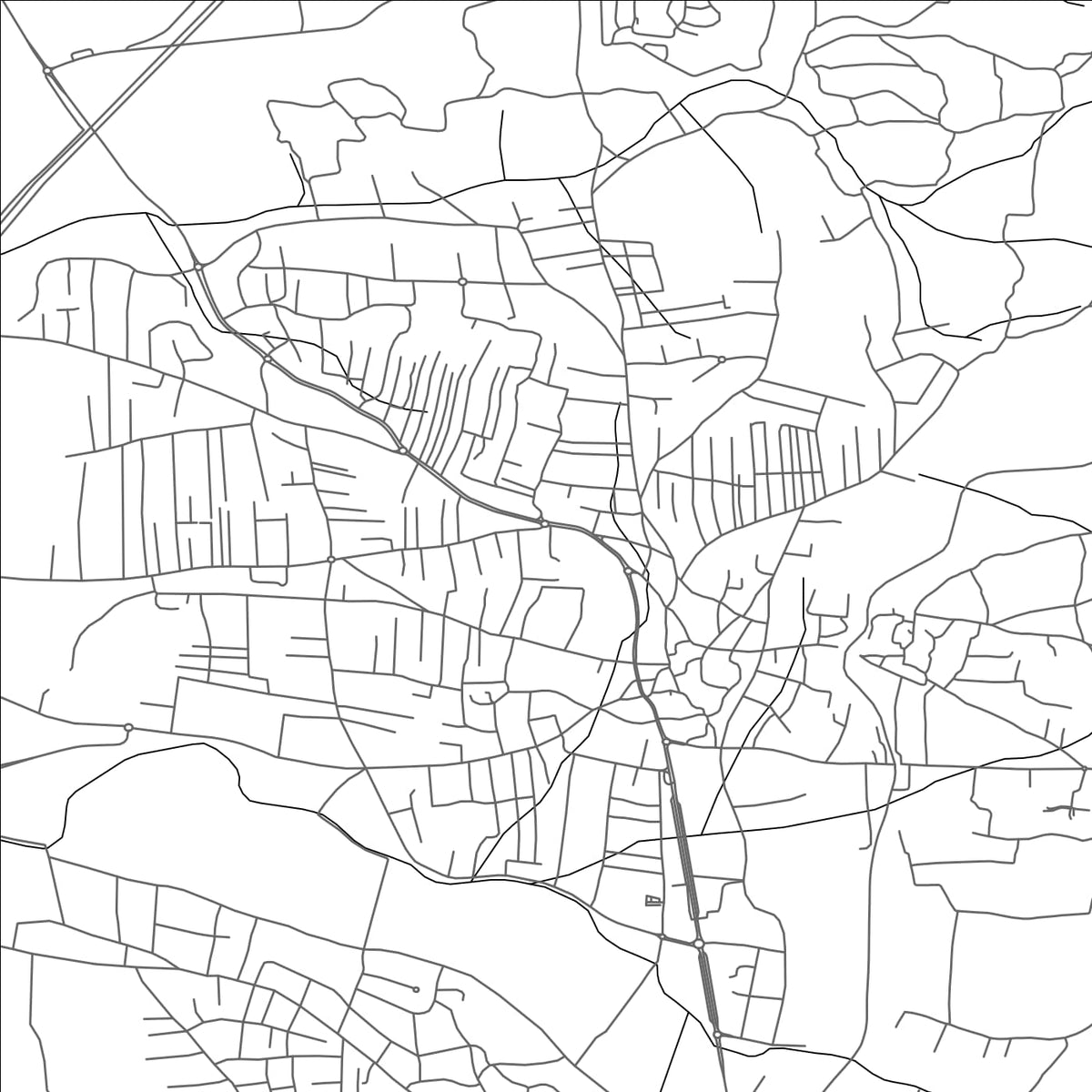 ROAD MAP OF BAQA EL GHARBIYA, ISRAEL BY MAPBAKES