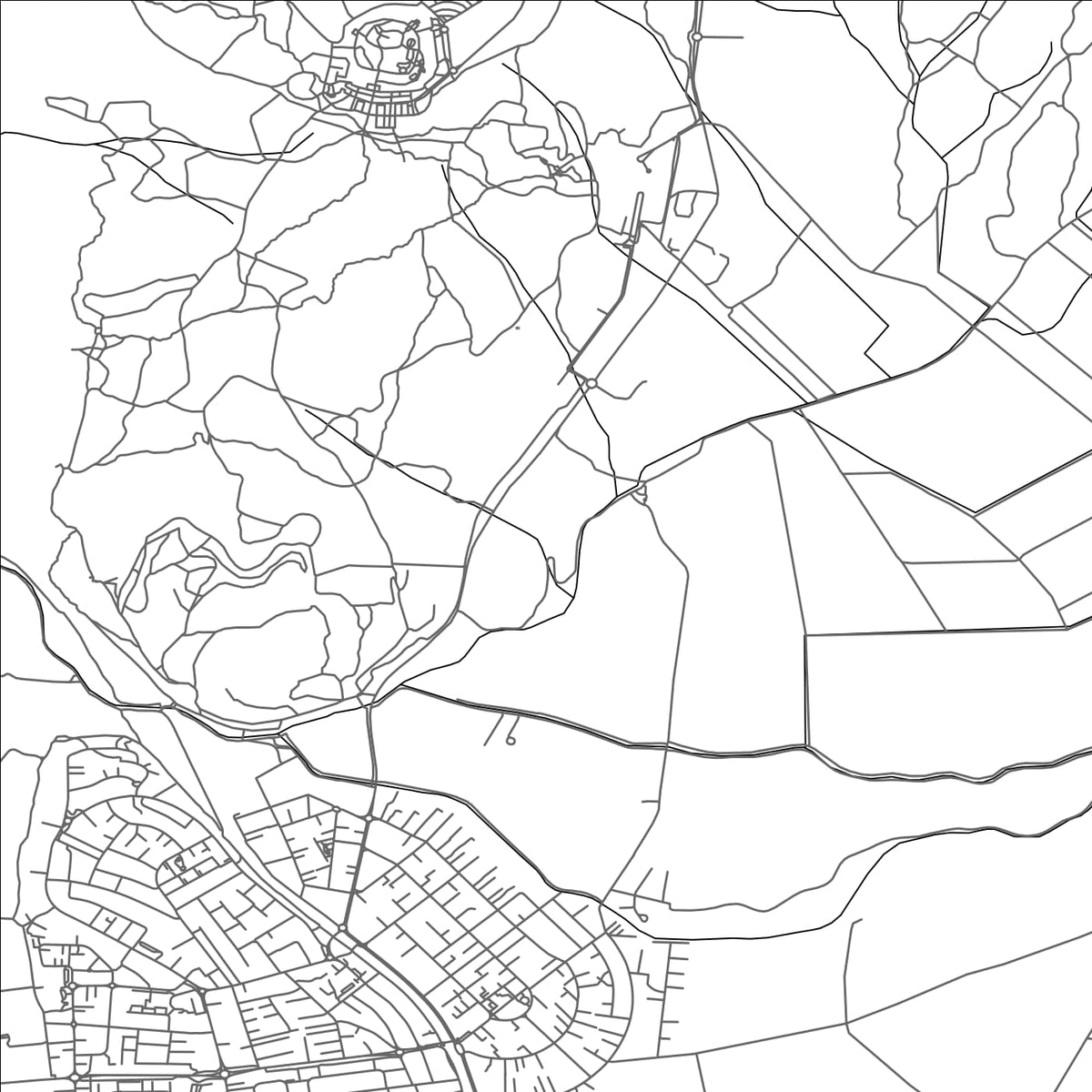 ROAD MAP OF BINYAMINA, ISRAEL BY MAPBAKES