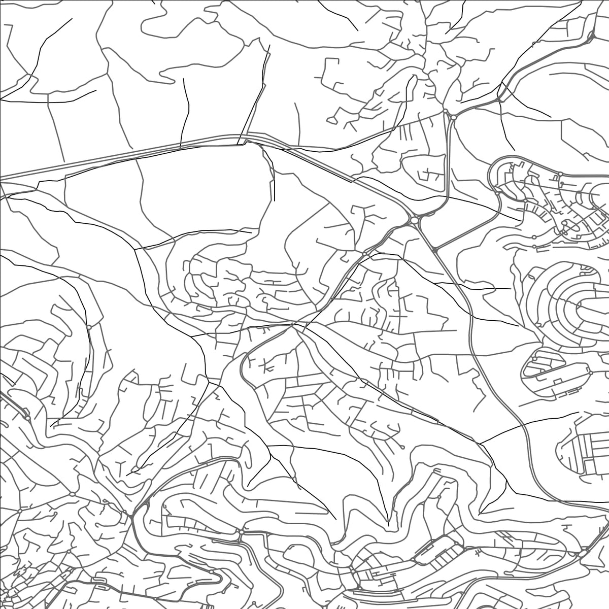 ROAD MAP OF ER REINA, ISRAEL BY MAPBAKES