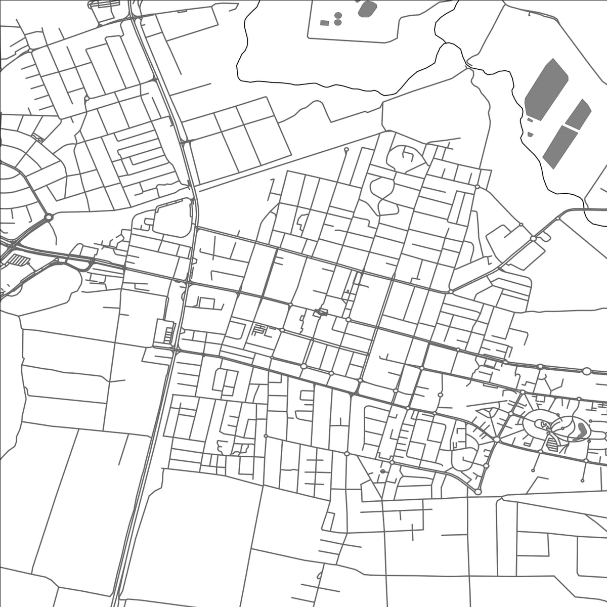 ROAD MAP OF HADERA, ISRAEL BY MAPBAKES