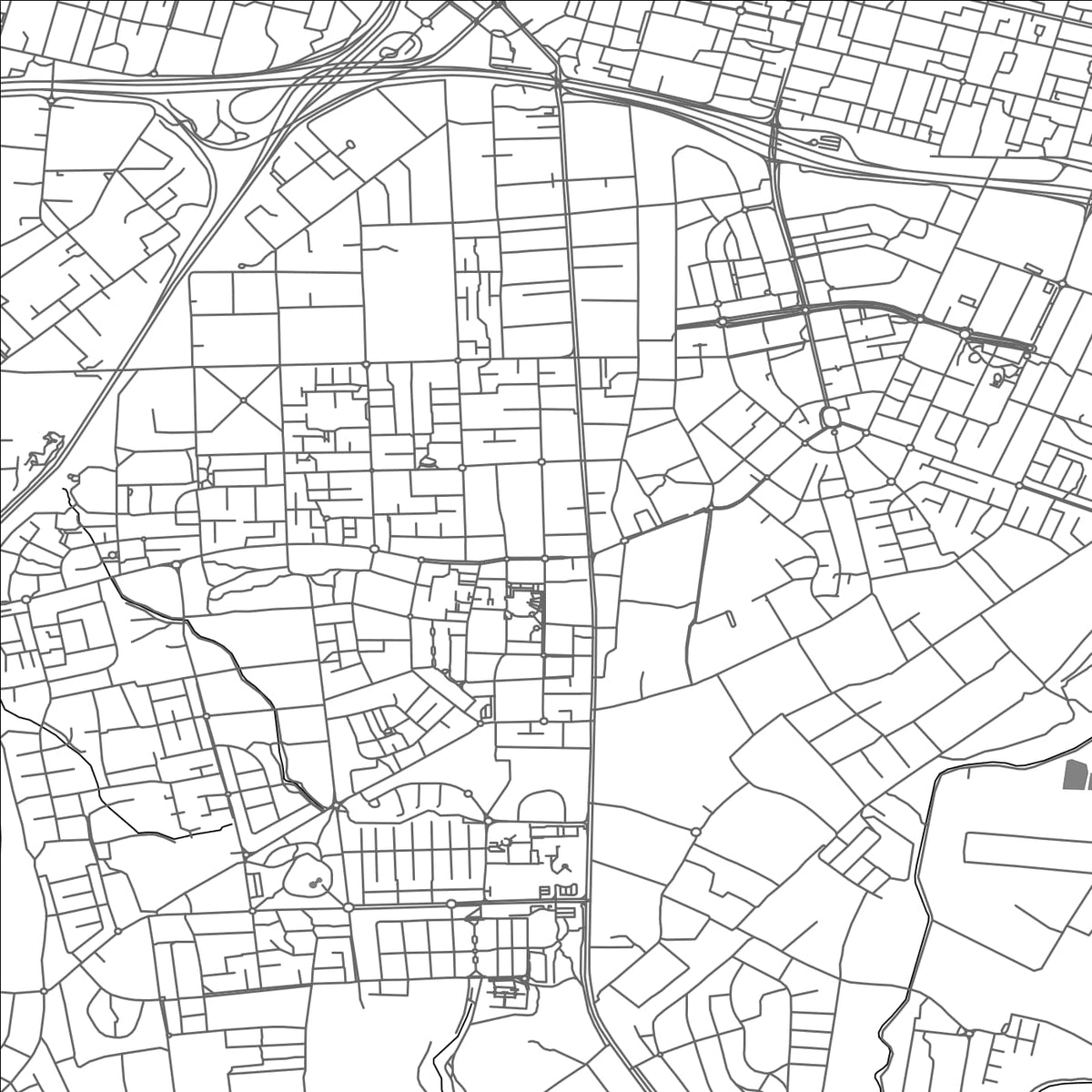 ROAD MAP OF HOD HASHARON, ISRAEL BY MAPBAKES