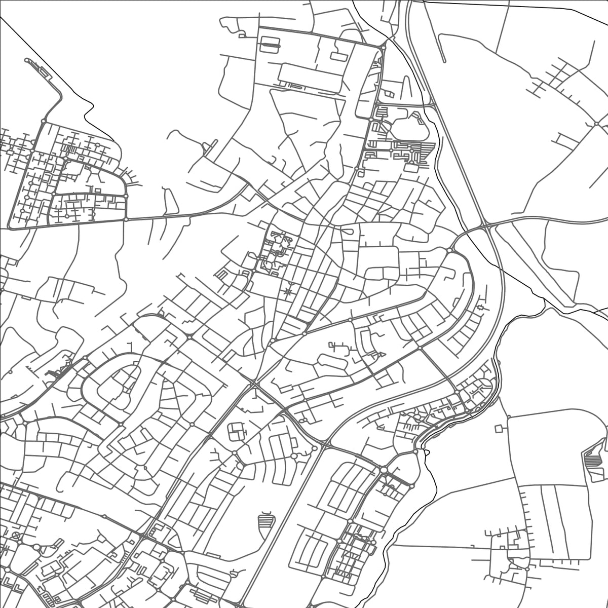 ROAD MAP OF LOD, ISRAEL BY MAPBAKES